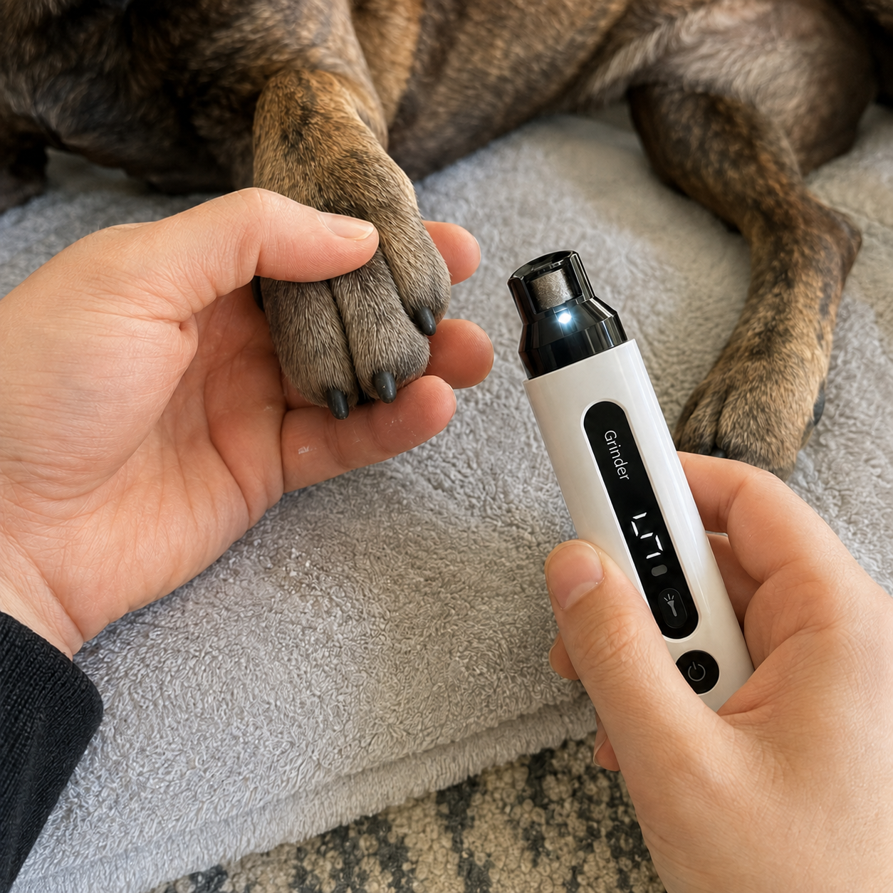 Three-step explanation of gradual nail grinding