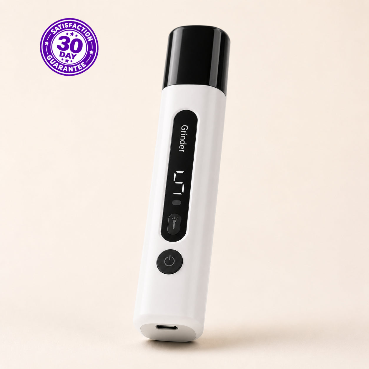 White Hush Nail Grinder on a softly lit neutral background